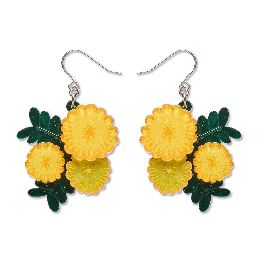 ERSTWILDER - "Sunshine Wattle" Drop Earrings - ROYAL BOTANIC GARDENS VICTORIA
