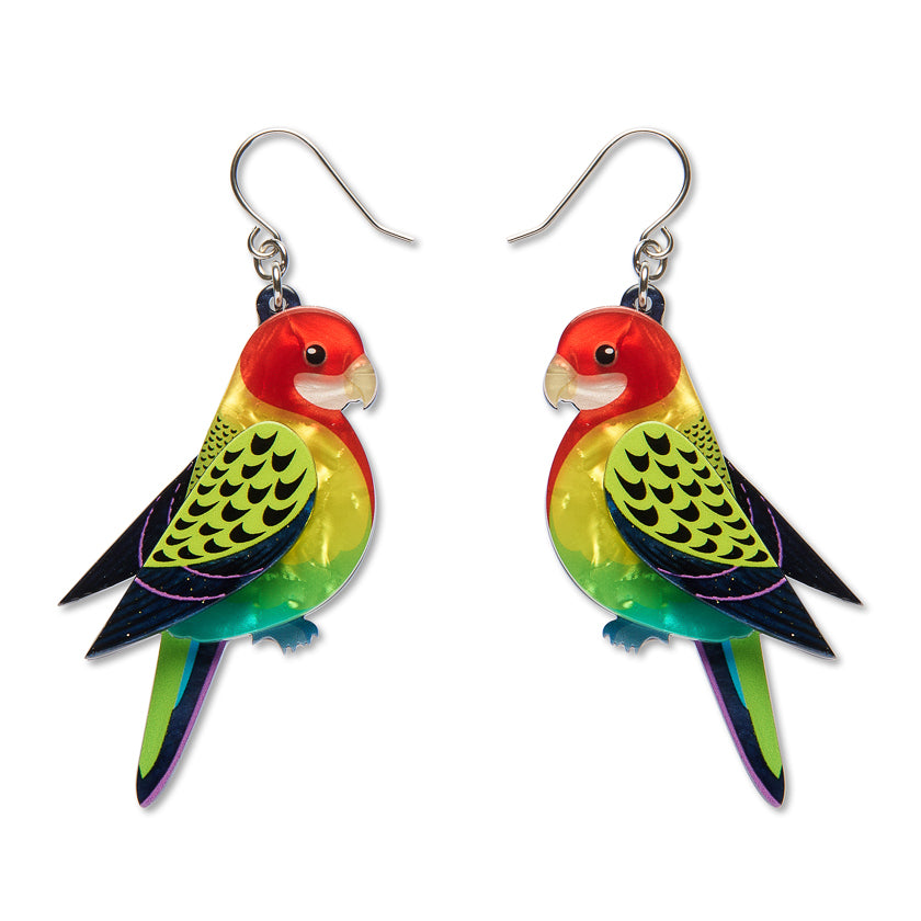 ERSTWILDER - "Eastern Rosella" Drop Earrings - ROYAL BOTANIC GARDENS VICTORIA