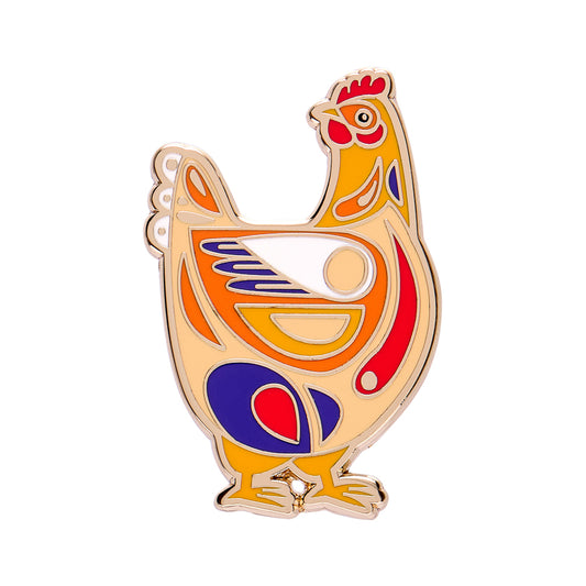 ERSTWILDER - Bessie the Chicken Enamel Pin - PETE CROMER COLLECTION