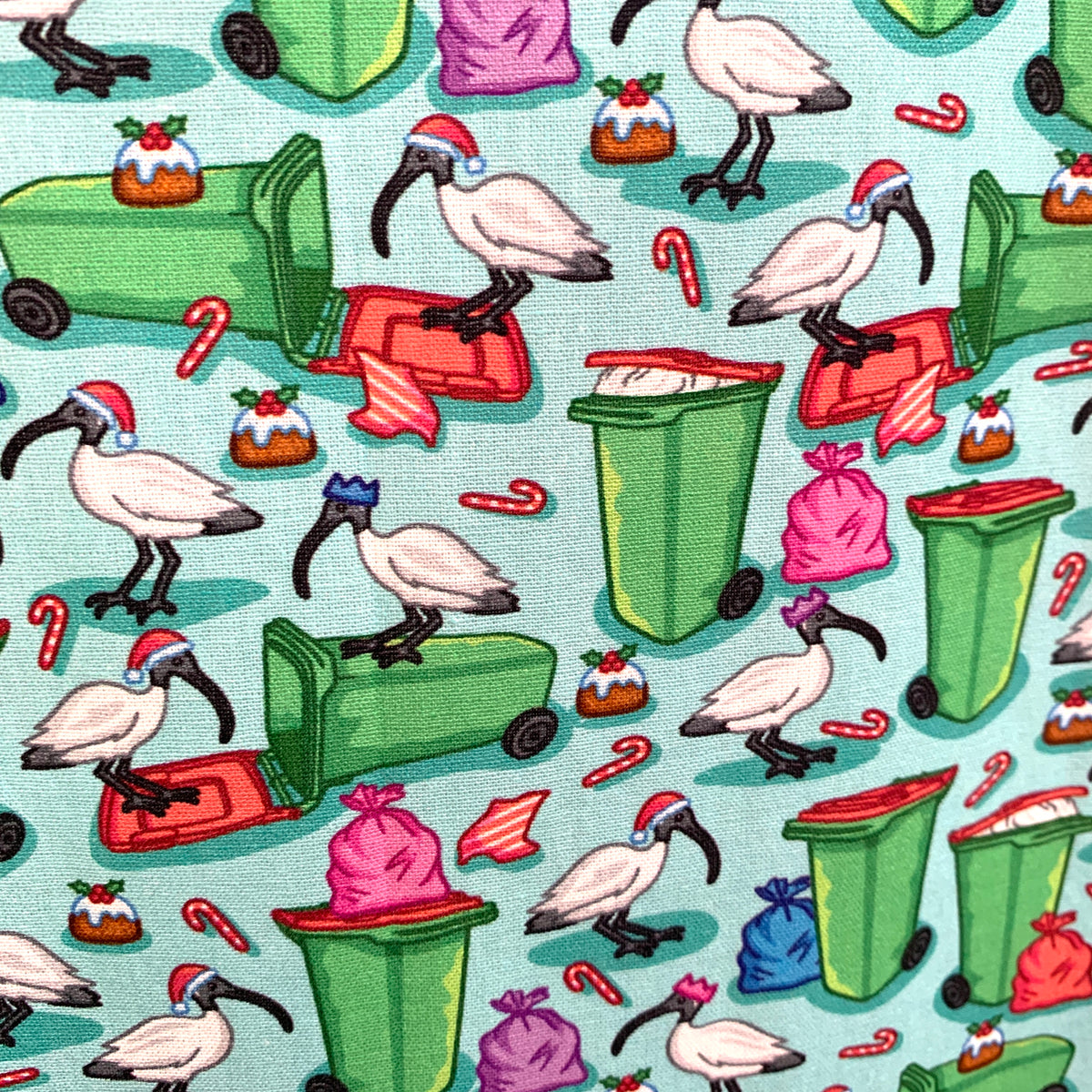 MUMMA WHOOPEE - "Bin Chicken (Ibis) & Green" Christmas Apron