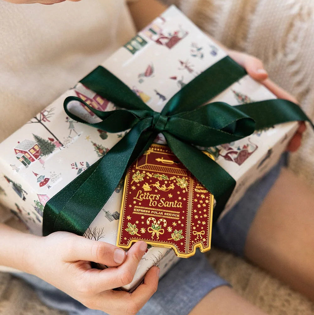 BESPOKE LETTERPRESS - Christmas Winter Wonderland / Spruce Tartan Double sided gift wrap