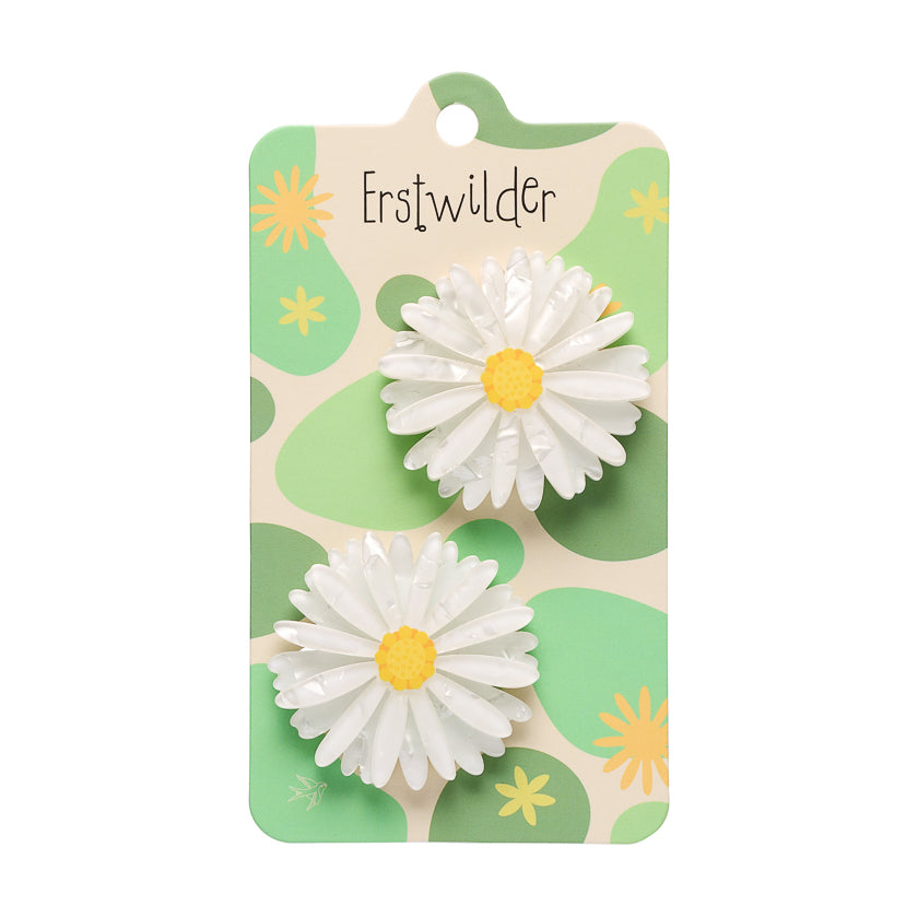 ERSTWILDER - "Cut-leaf Daisy" Hair Clips 2 Piece - ROYAL BOTANIC GARDENS VICTORIA