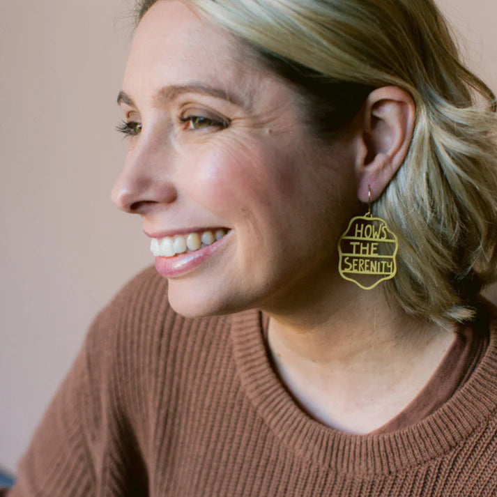 DENZ & CO - "How's The Serenity" earrings in Mustard