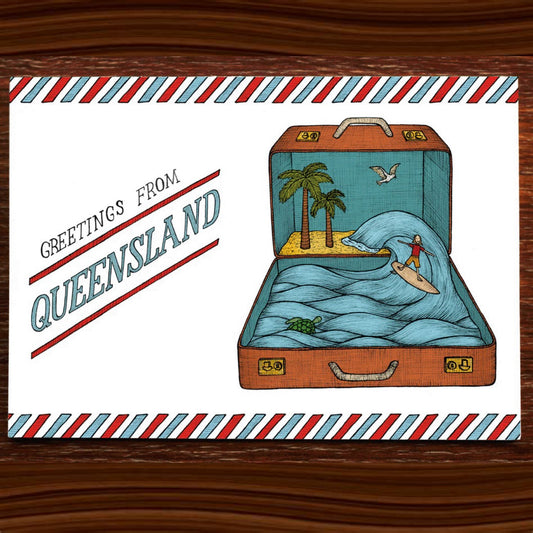 The Nonsense Maker- Queensland Suitcase Postcard