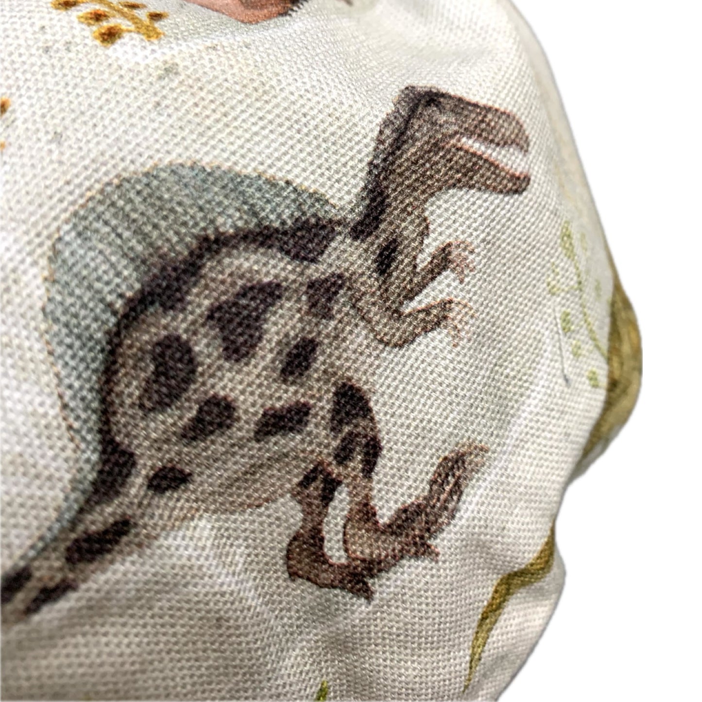 Teacups n Quilts - Cream Dinosaurs Fabric Hat - Kids Size Large