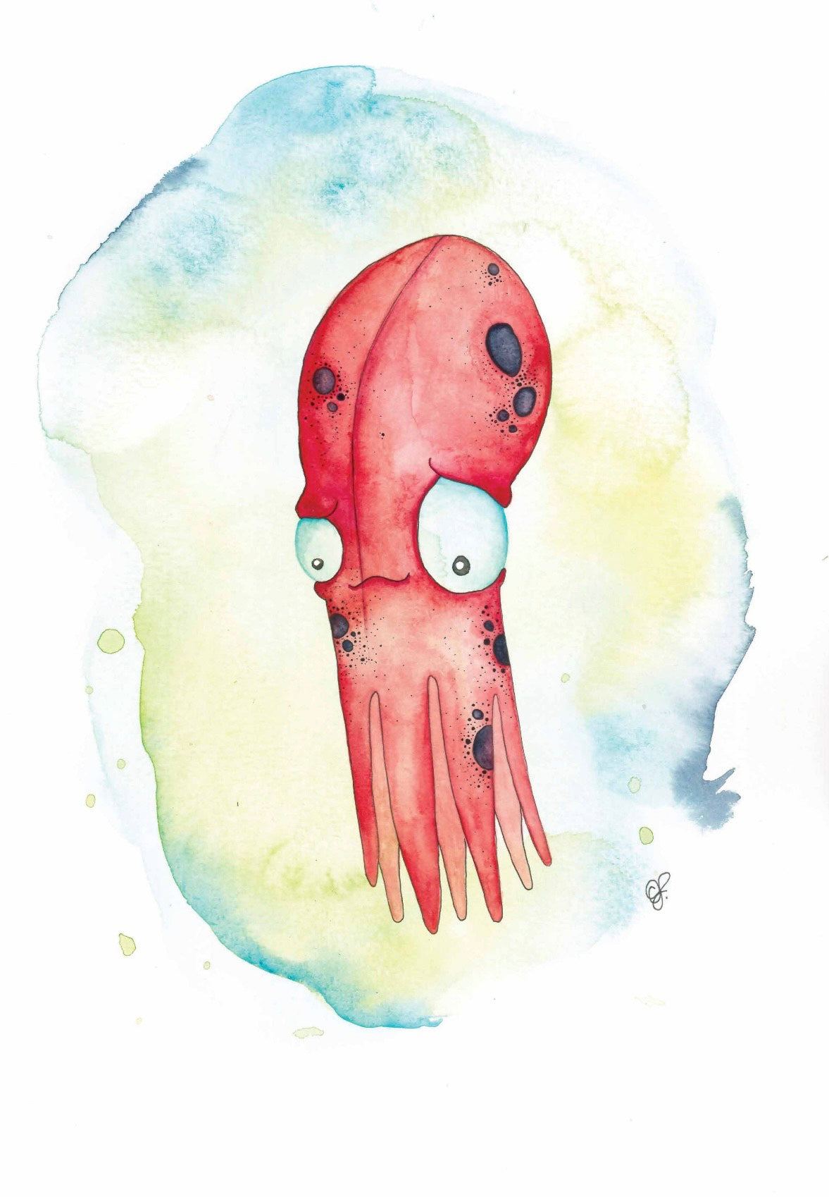 DONNA K CREATIONS- A4 ART PRINTS- Little Octopus