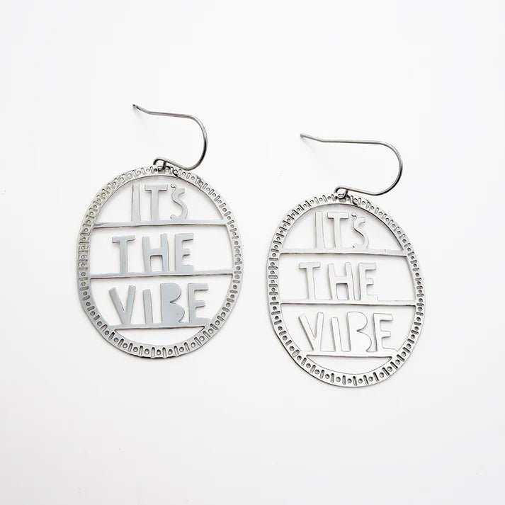 DENZ & CO - "It's The Vibe" earrings in Silver