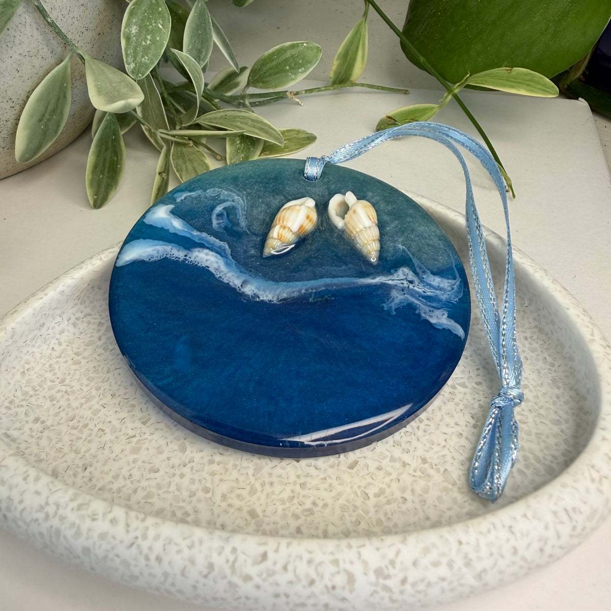 BRENDA STONE ART - Large Ocean Resin Ornament 1