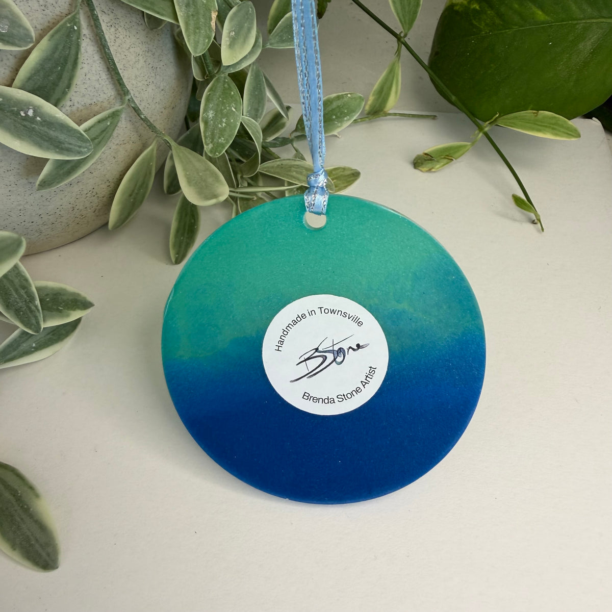BRENDA STONE ART - Large Ocean Resin Ornament 2