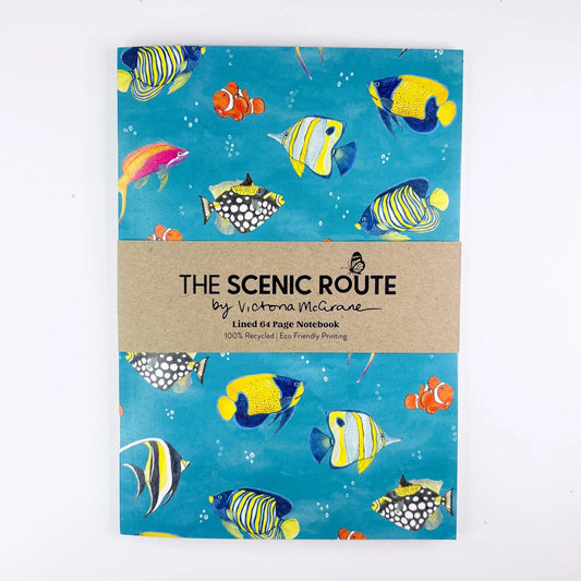 The Scenic Route - "Reef Fish"- Lined Notebook