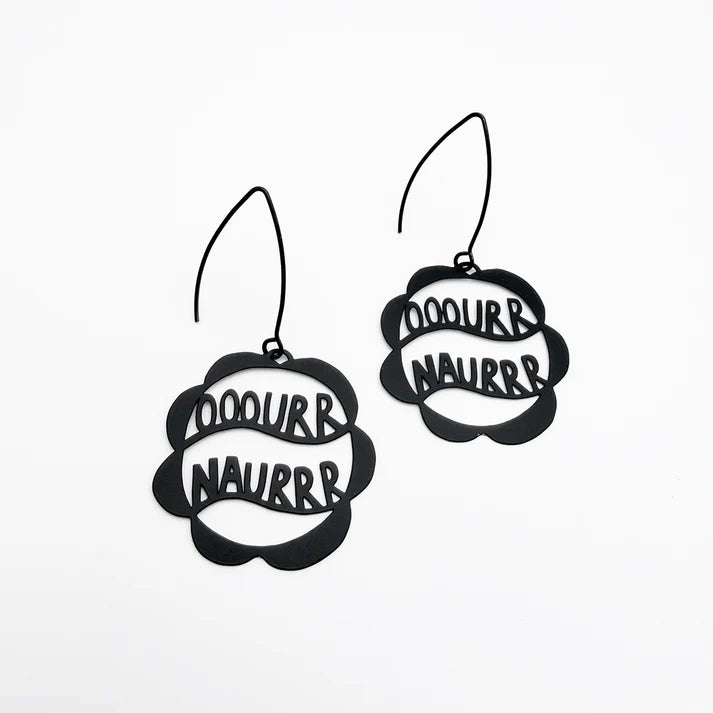 DENZ & CO - "Ooourr Naurrr" earrings in Black