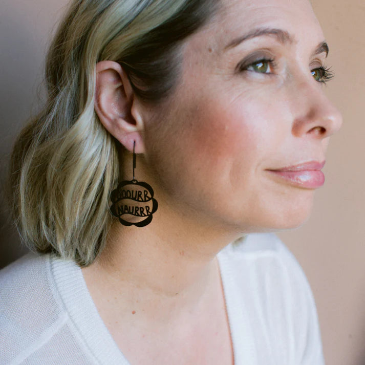DENZ & CO - "Ooourr Naurrr" earrings in Black