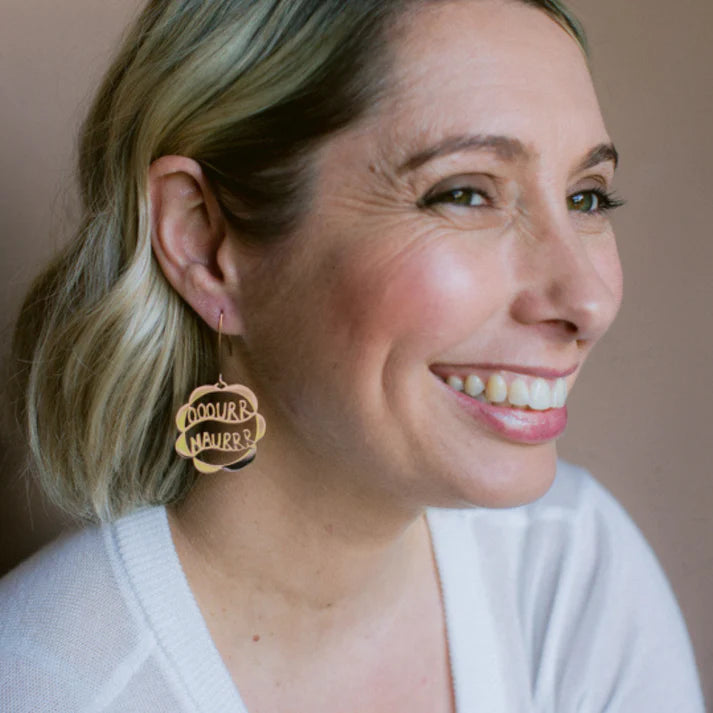 DENZ & CO - "Ooourr Naurrr" earrings in Rose Gold