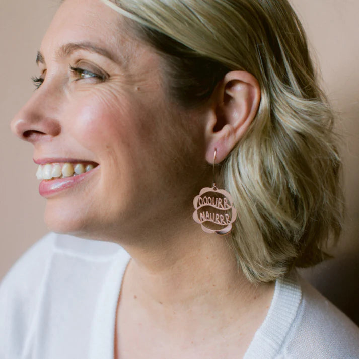 DENZ & CO - "Ooourr Naurrr" earrings in Rose Gold