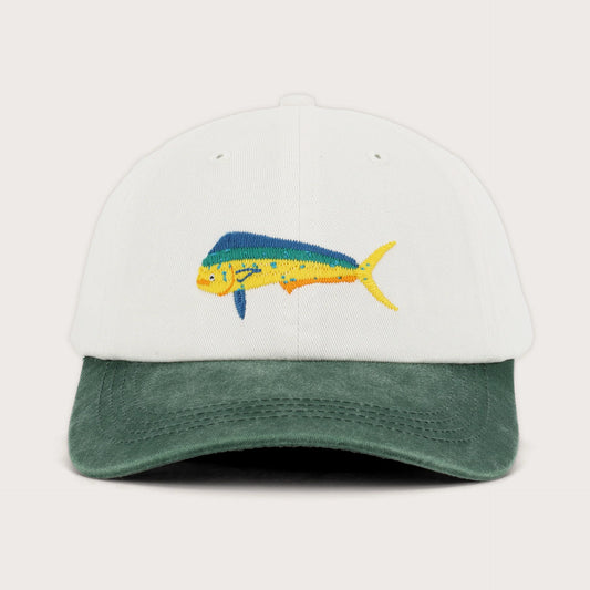 PALLION POINT - FISH LIDS - Mahi Mahi in Green and White