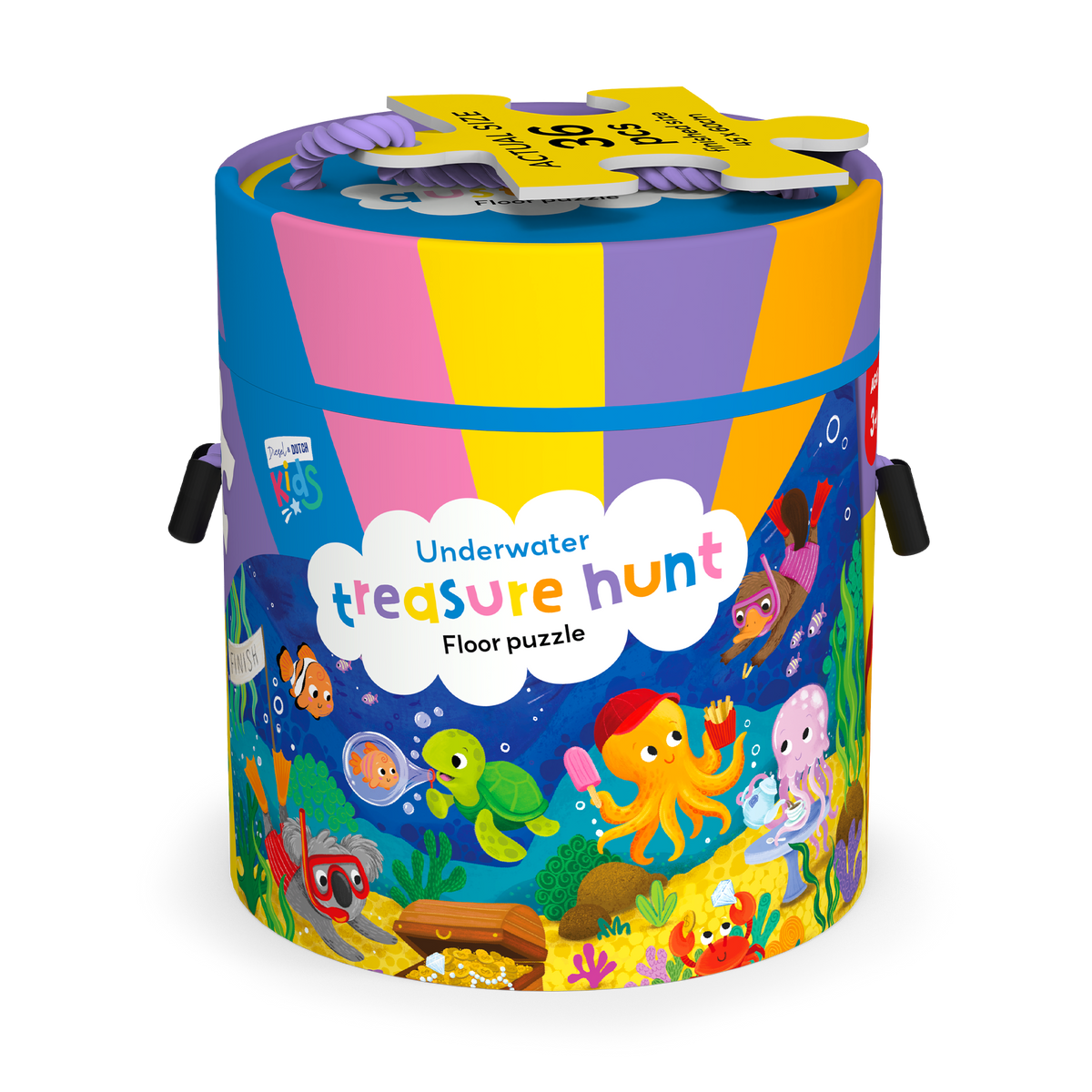 DIESEL AND DUTCH - Underwater  Treasure Hunt - Kids 36pc Floor Puzzle
