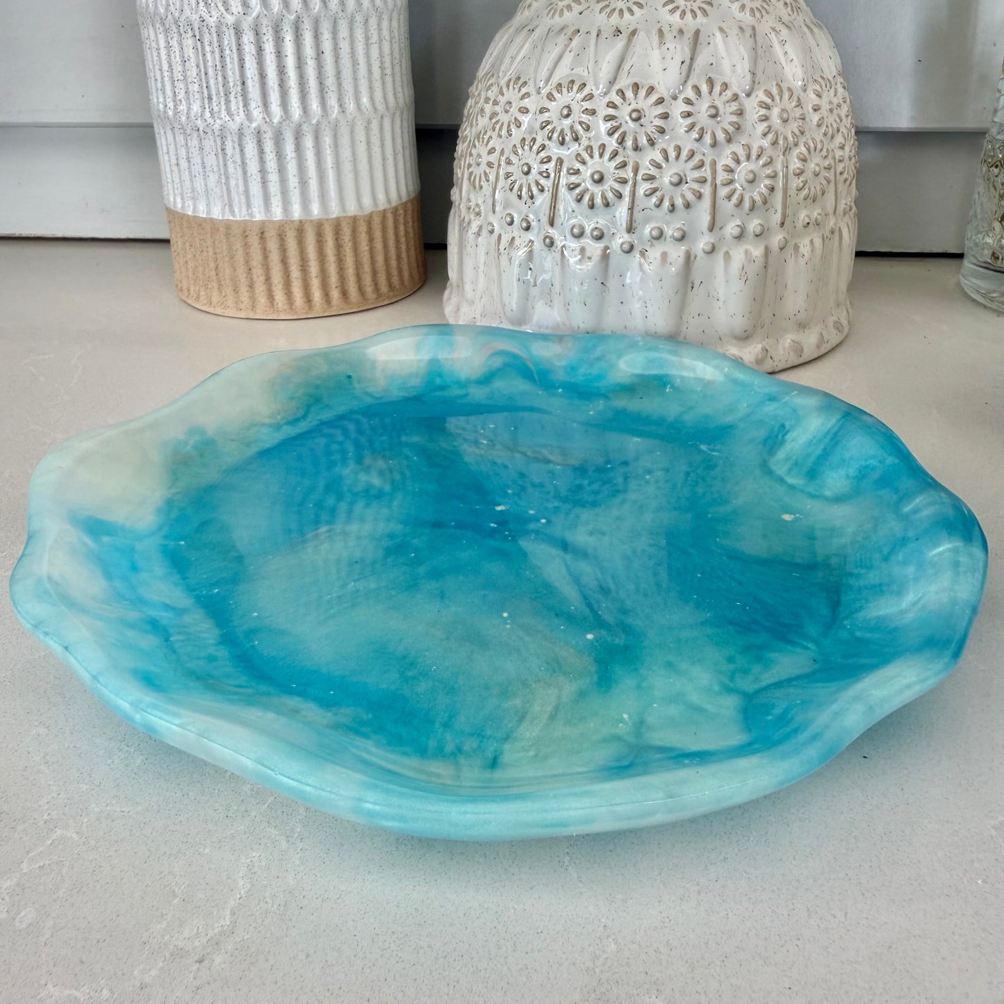 BRENDA STONE ART - Round Rockpool Resin Plate 5