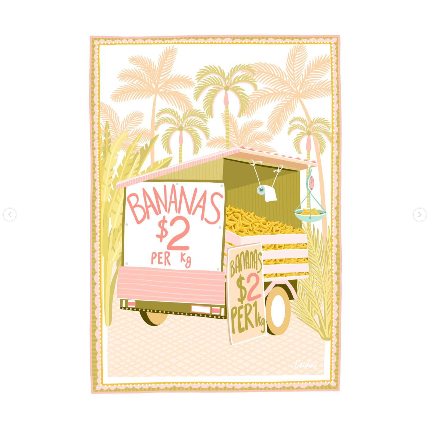 Designs by Claudia - Banana Cart A4 Prints