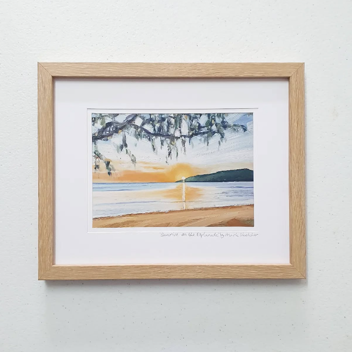 Mark Skelcher Artist - "Sunrise on the Esplanade"- Framed Artist Print