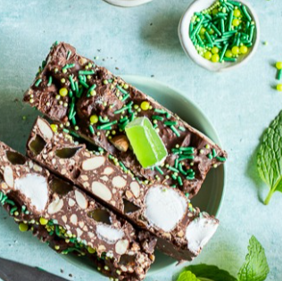 PEBBLY PATH- Rocky Road Bars - Mint Motorway Flavour- 100G