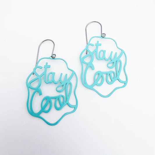 DENZ & CO - "Stay Cool" earrings in Mint Blue