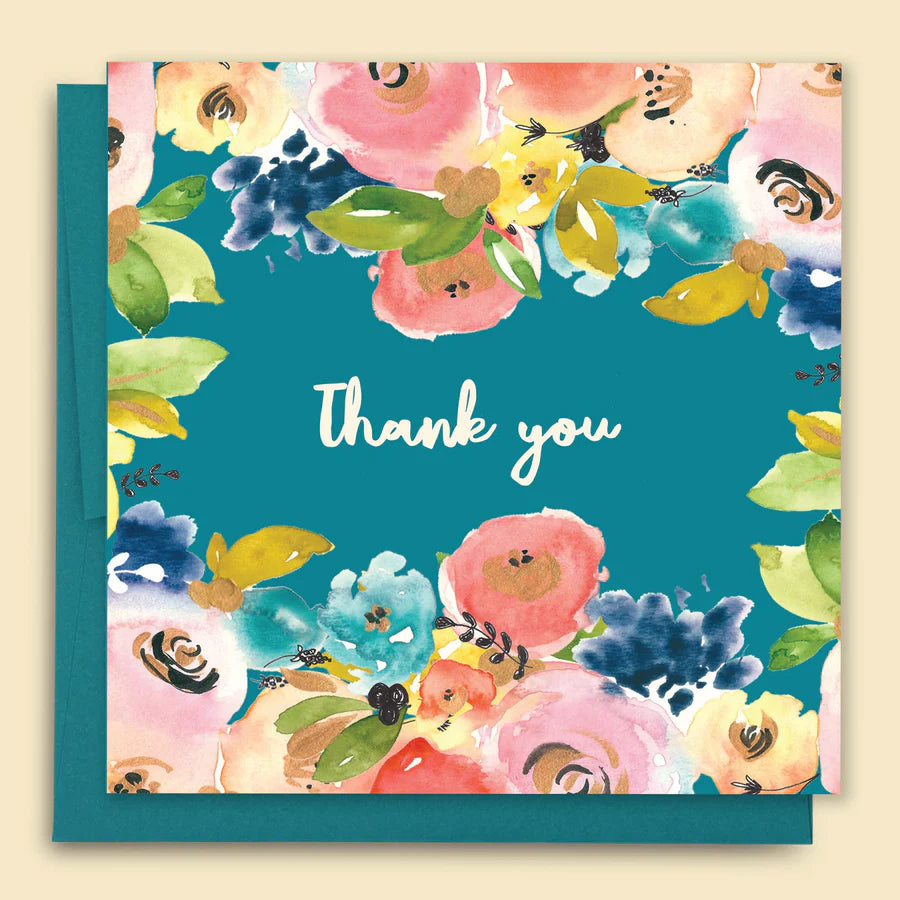 PAPERNEST - Thank you Pagoda Floral Card - Blue