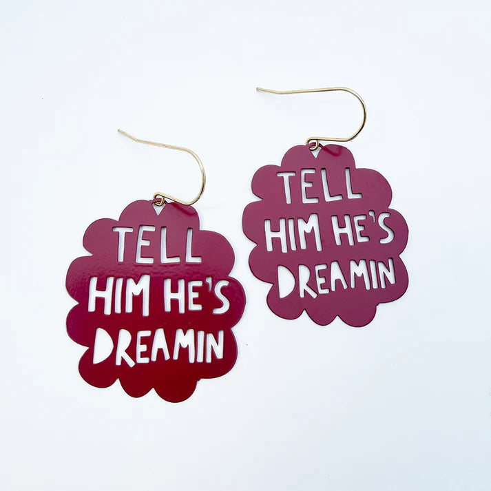 DENZ & CO - "Tell Him He's Dreaming" earrings in Wine