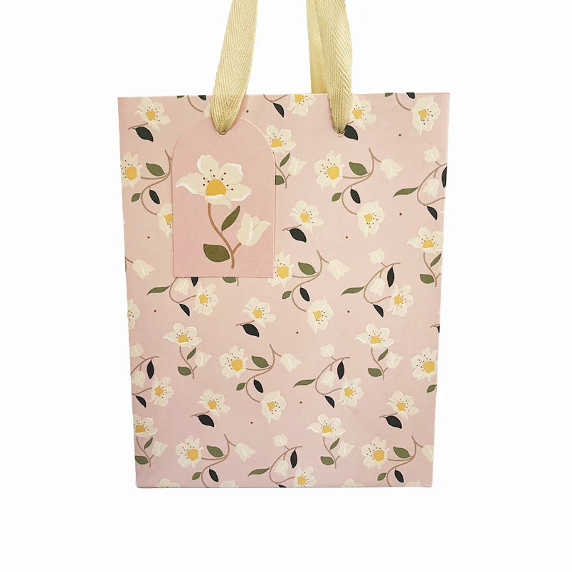 TO THE MOON AND BACK PRINTS - Pink Floral - Eco-Friendly Gift Bags