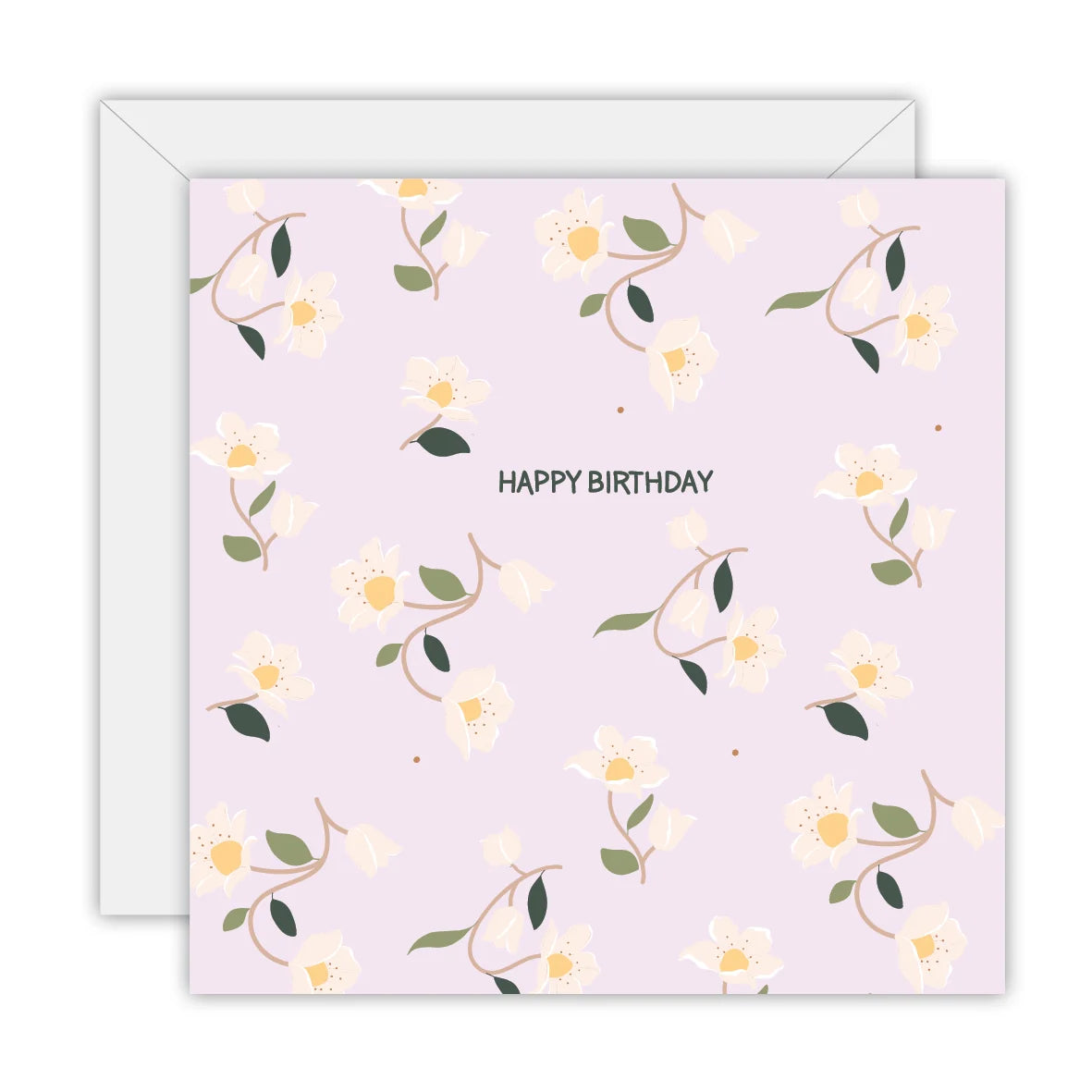 TO THE MOON & BACK PRINTS- "Happy Birthday Floral"- Greeting Card