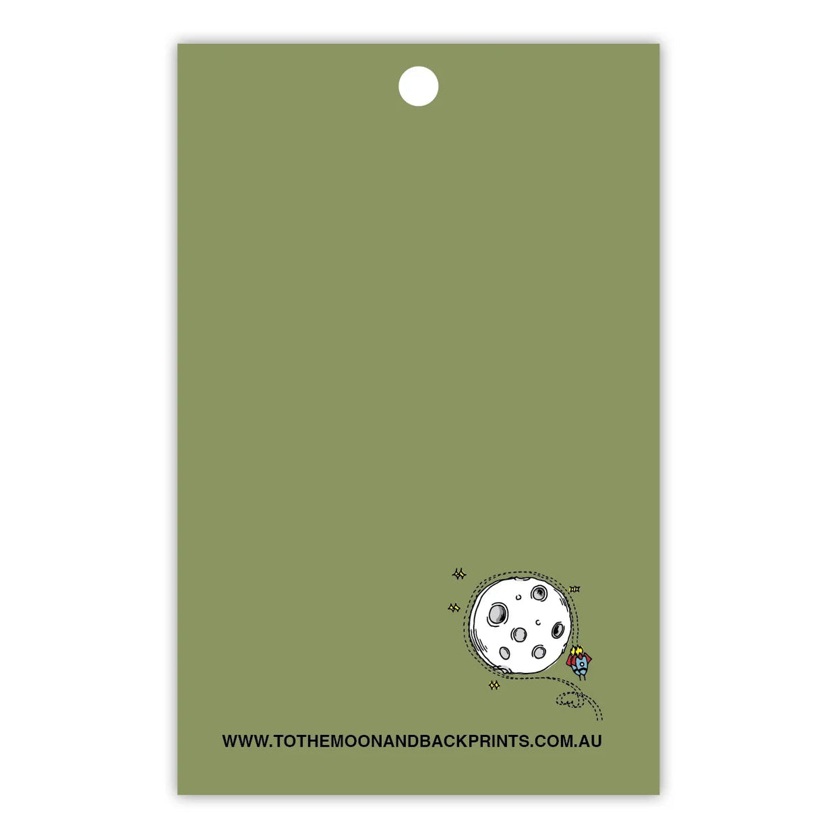 TO THE MOON & BACK PRINTS- "DAISIES"- Gift Tag