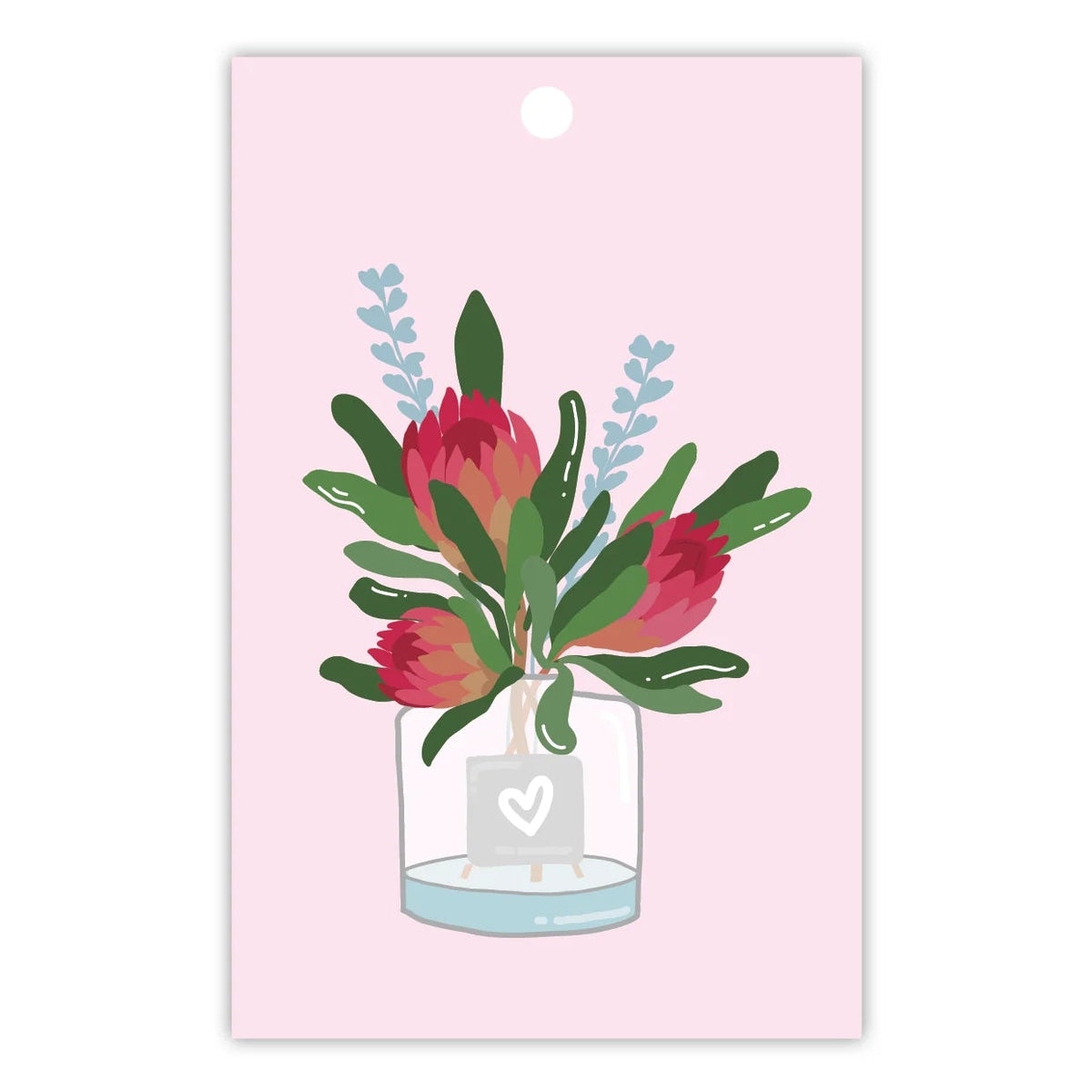 TO THE MOON & BACK PRINTS- "PROTEA BOUQUET"- Gift Tag