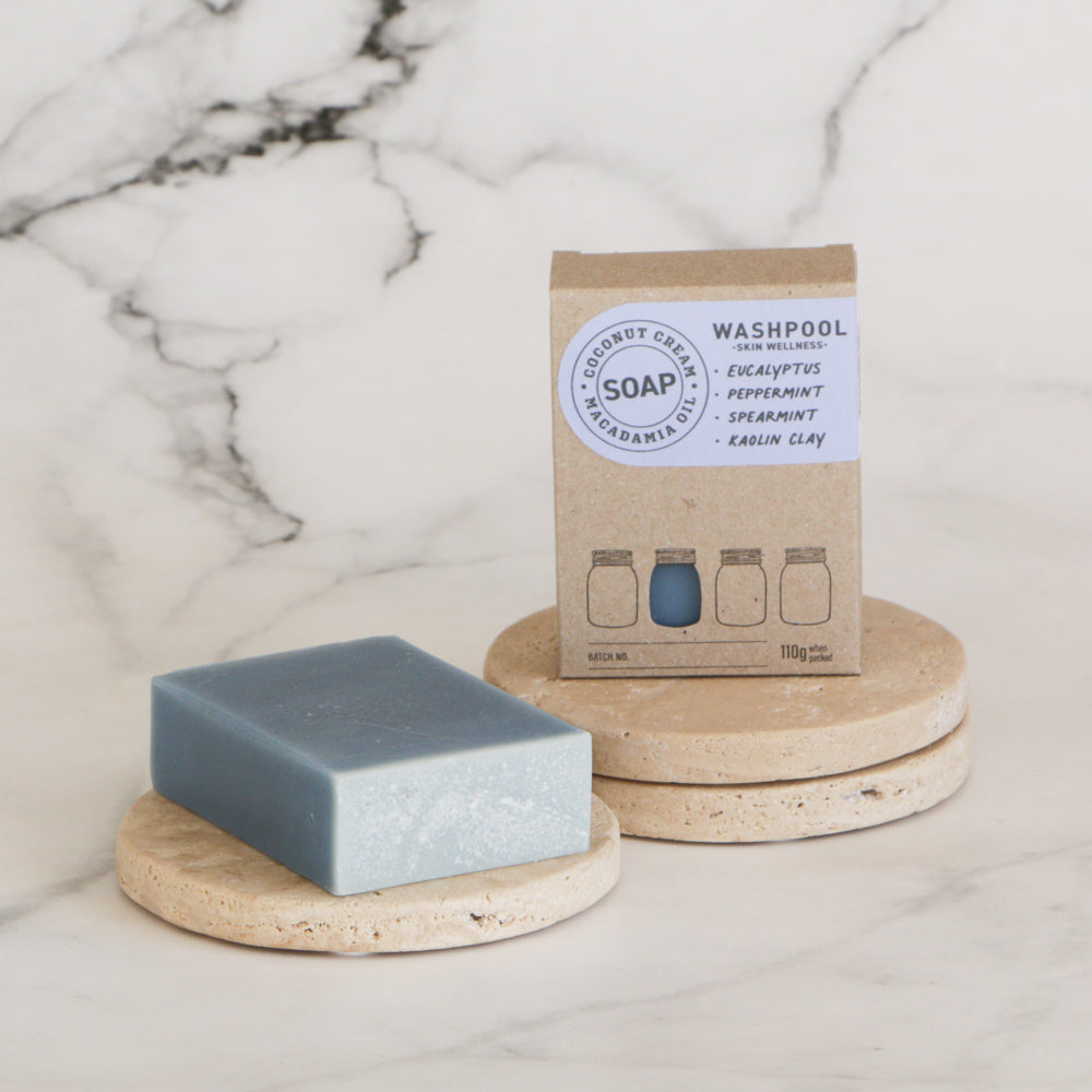 WASHPOOL SUPPLY CO- Eucalyptus, Wild Mint & Lemon Scented Ironbark Coconut Cream Soap