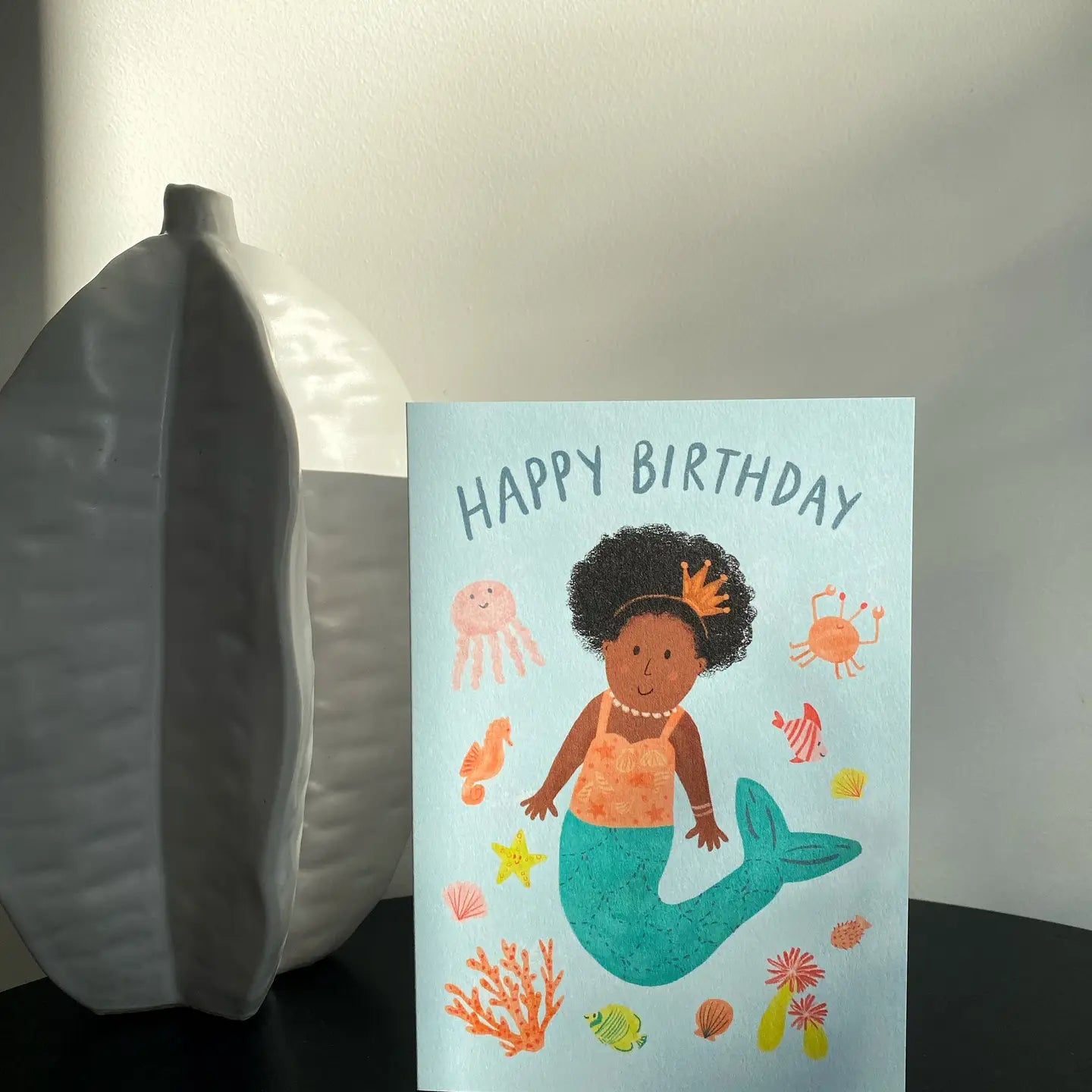 LAUREN SISSONS STUDIO- "Happy Birthday" Mermaid - Blank Greeting Card