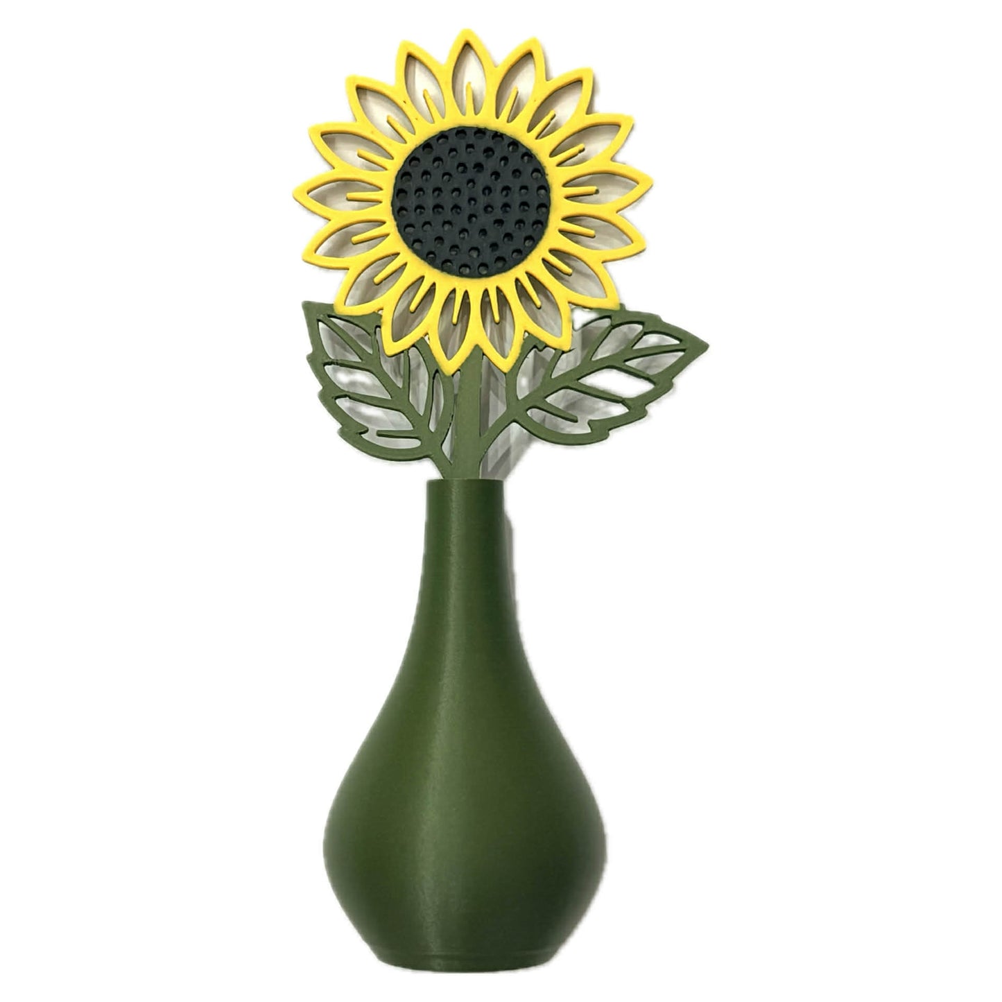 DWAYNSKI.3D - SUNFLOWER - MAGNETIC BUD VASE WITH PRINTED FLOWER STEM