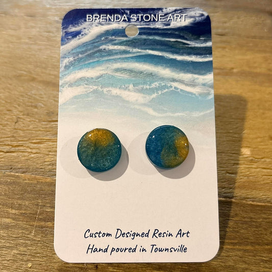 BRENDA STONE ART - Ocean  Stud Earrings 3