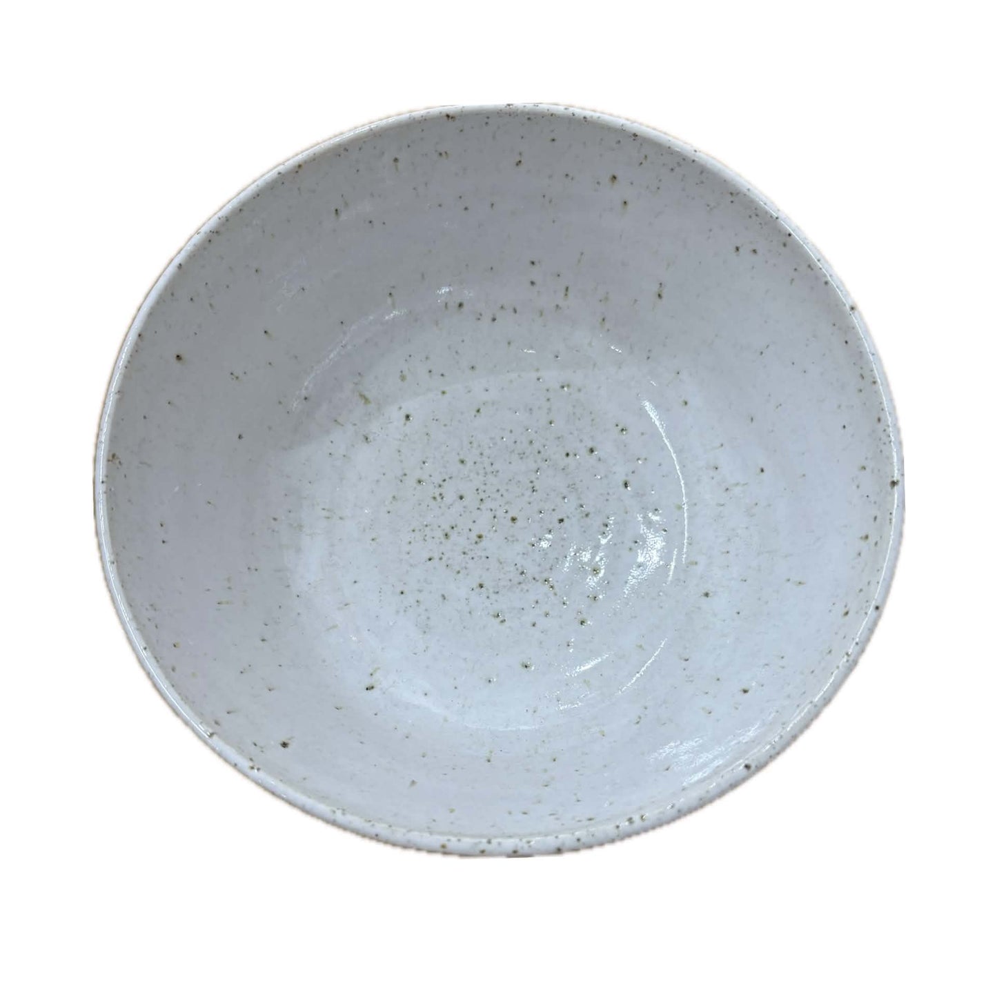 EARTH BY HAND- Salad Bowl - Speckled White- WITH SERVERS