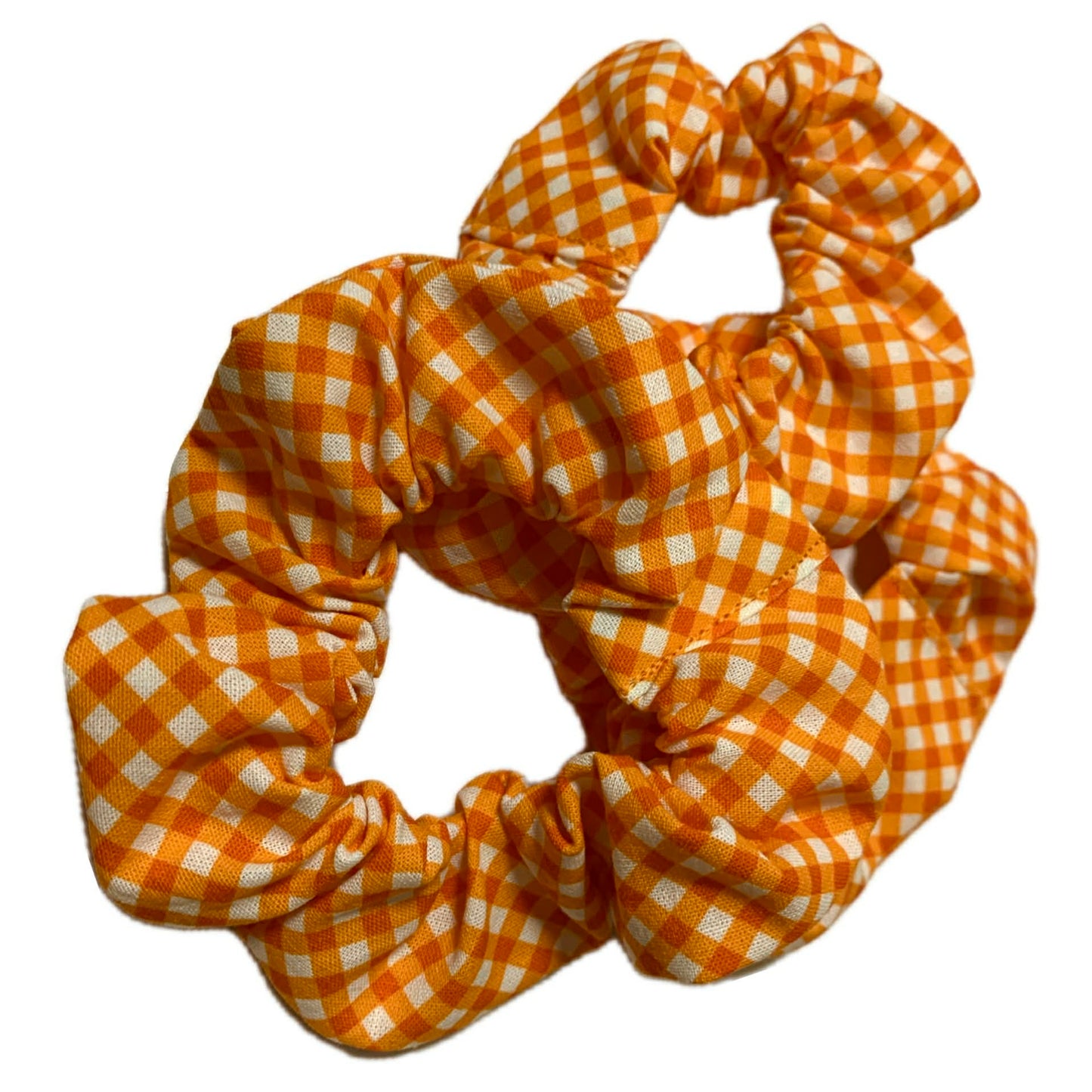 MUMMA WHOOPEE - "Orange Gingham" REGULAR SCRUNCHIES