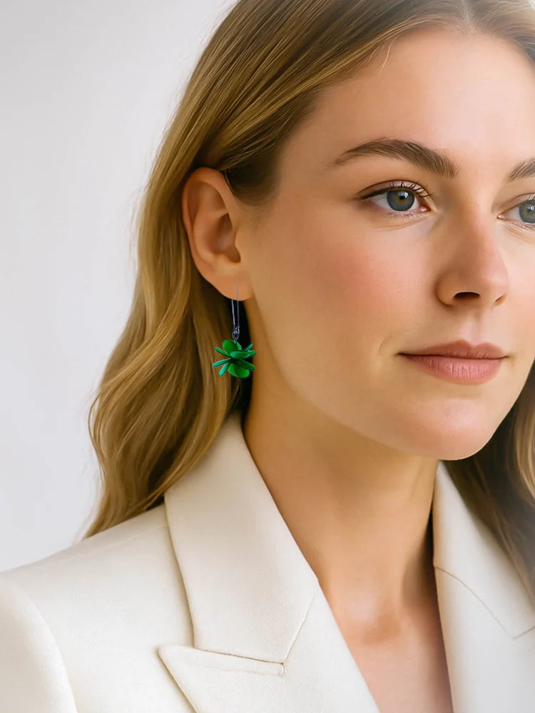 CLAIRE ISHINO- Green Blossum Earrings