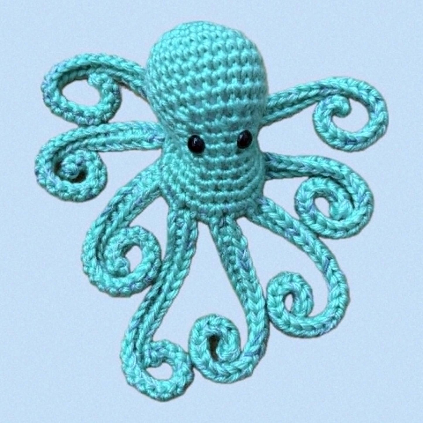 BEAKNITS- CROCHETED OCTOPUS - Green with Silver dappled