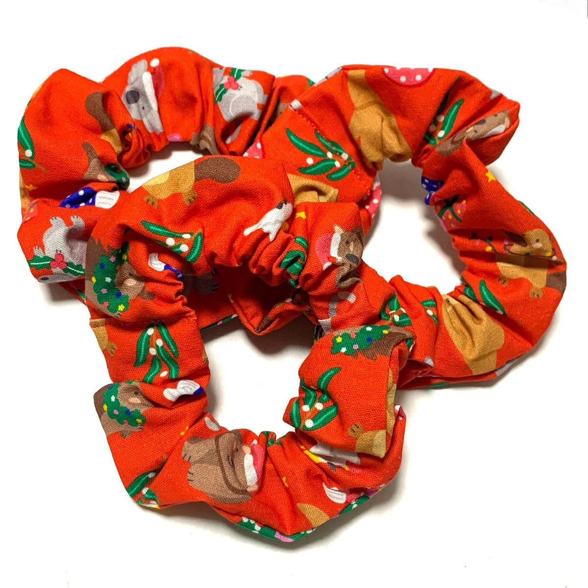 MUMMA WHOOPEE - Regular "Festive Aussie Animals"- Christmas Scrunchies