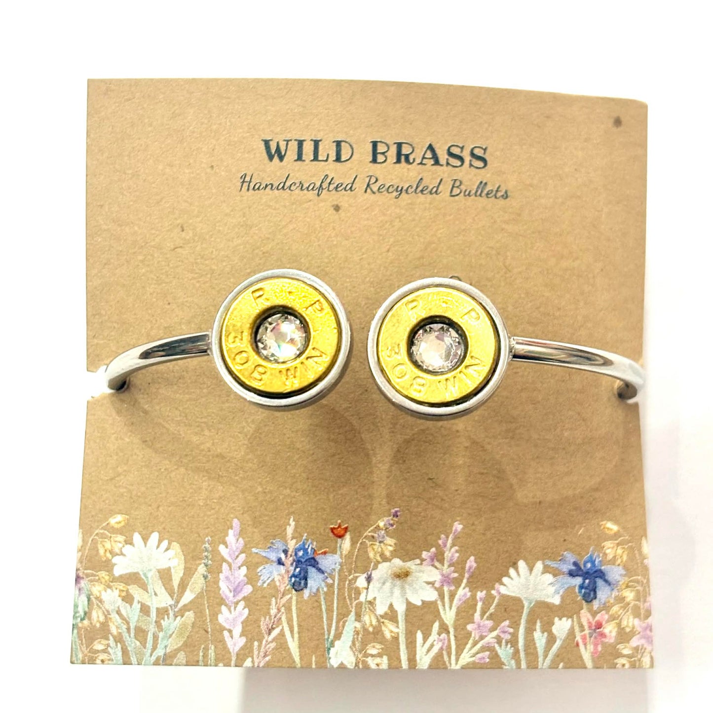 WILD BRASS- Bracelets- Clear Swarovski Crystals