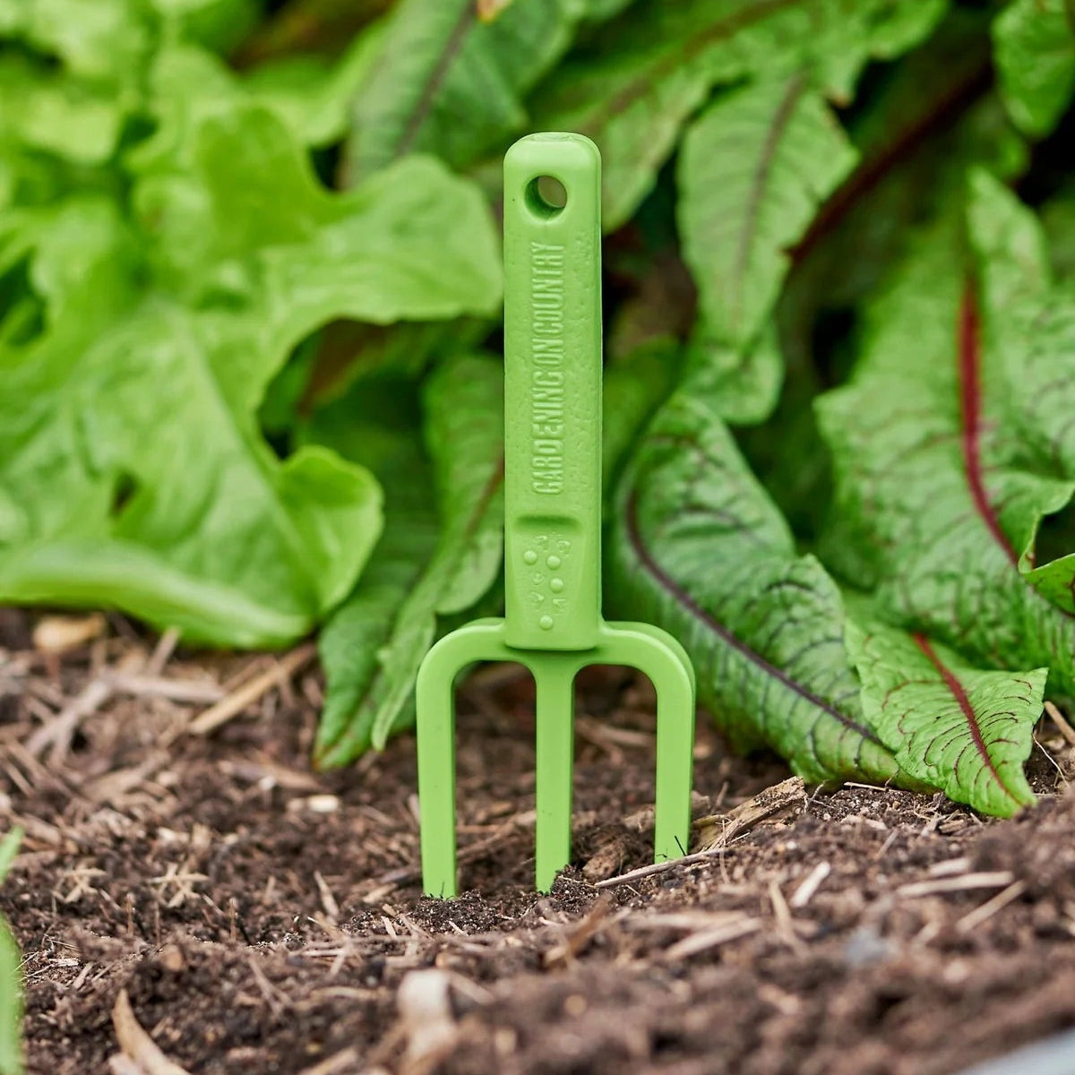 GARDENING ON COUNTRY - Chicky Kids Garden Fork Ulysses Blue — Recycled Plastic, Australian Made