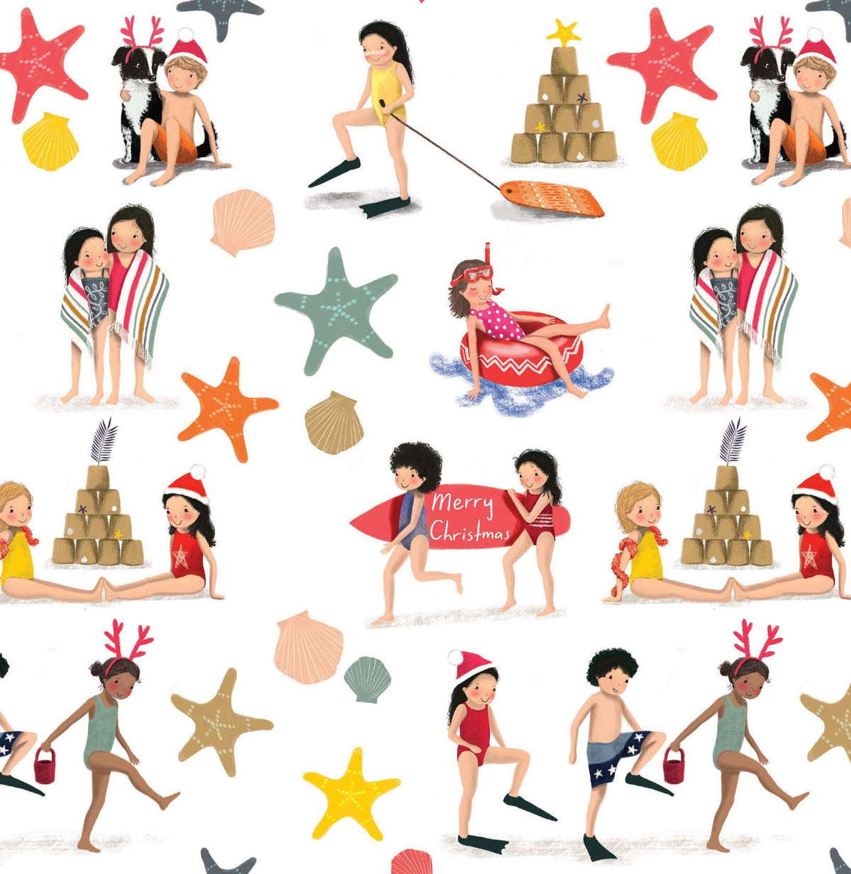 NUOVO - "SUMMER CHRISTMAS" SQUARE GREETING CARD