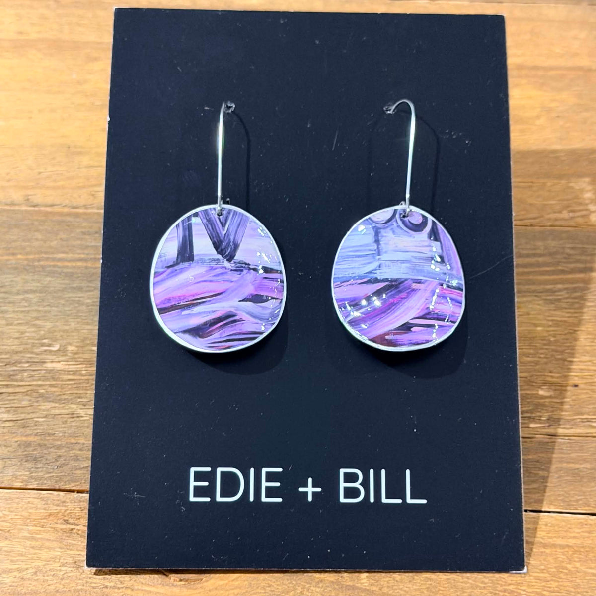 EDIE & BILL- BARBARA SINGLE DROP- Recycled Coffee Pod & Magazine Earrings