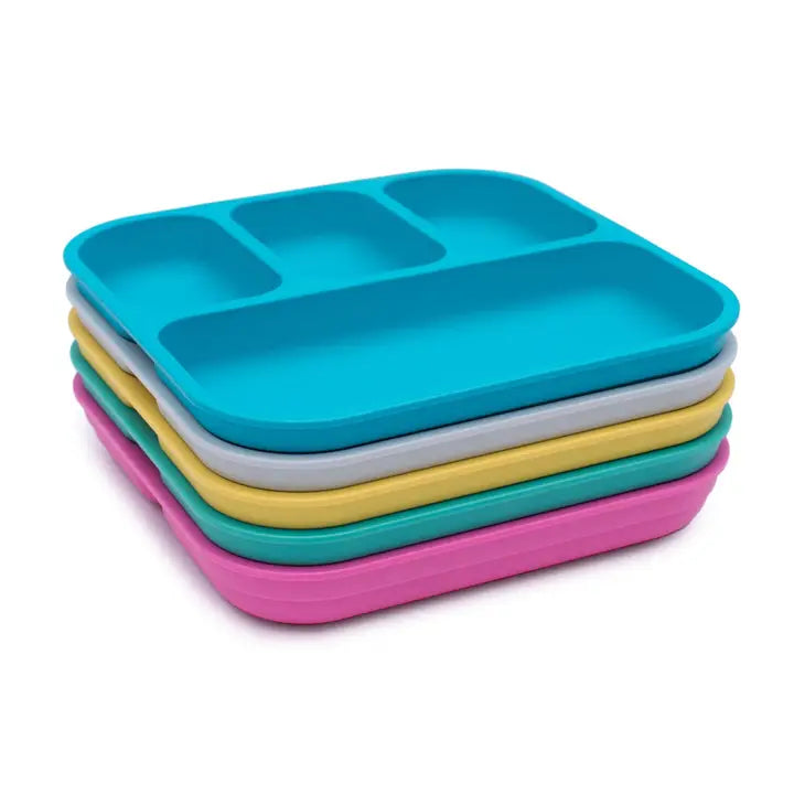 BOBO & BOO- Single Plant-Based Bento-Style Divided Plates - Pink
