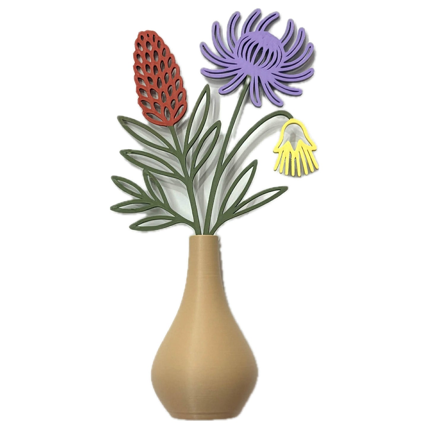 DWAYNSKI.3D - NATIVE GARDEN - MAGNETIC BUD VASE WITH PRINTED FLOWER STEM