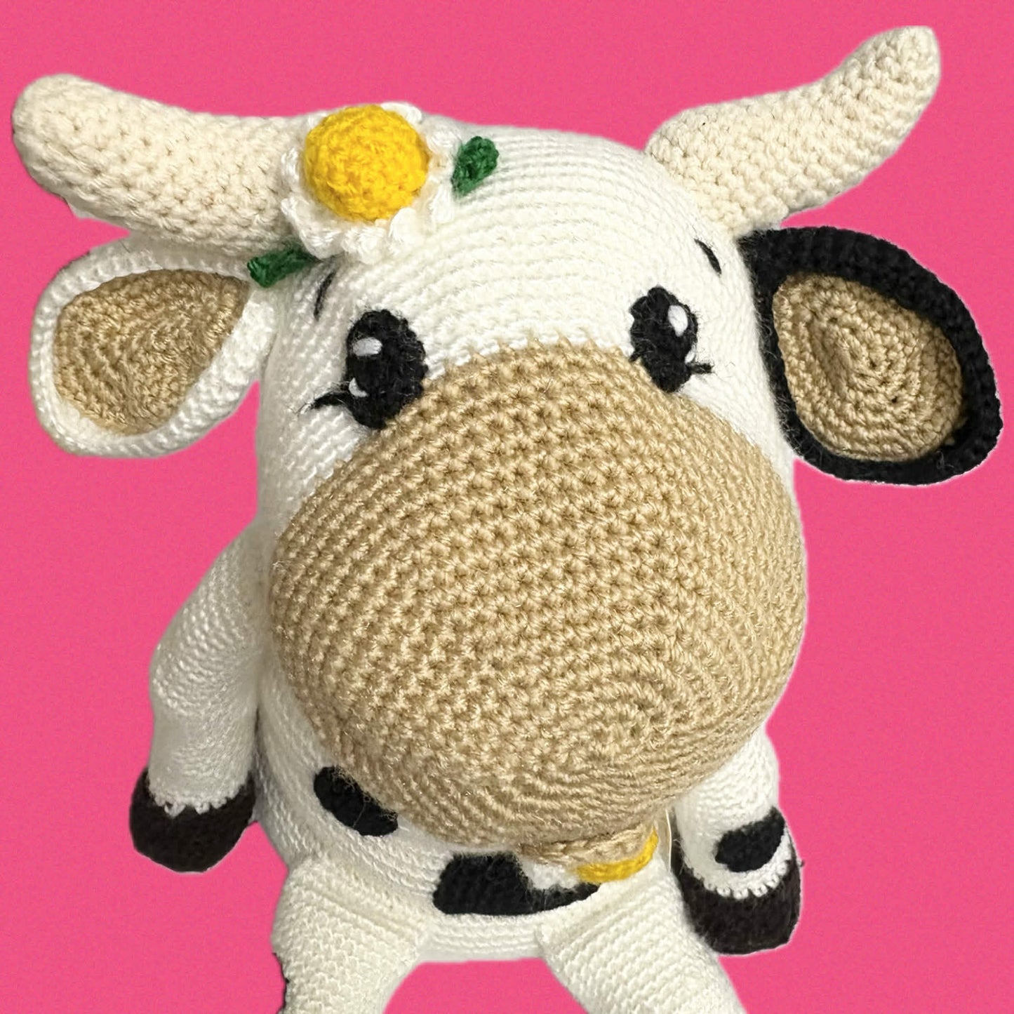 HOOKED BY JEN- DAISY Crochet Stacking Cow