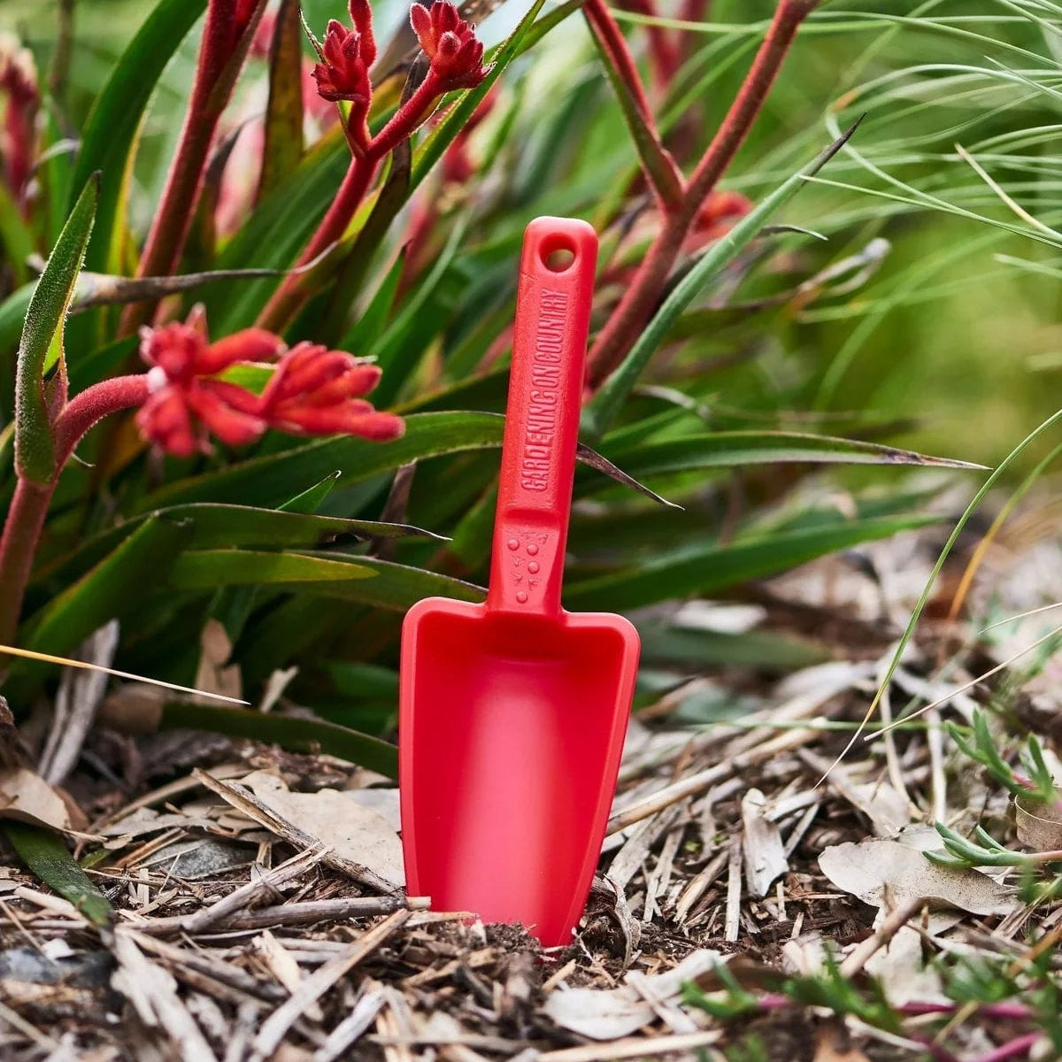 GARDENING ON COUNTRY - Joey Kids Trowel Swan River Purple – Recycled Plastic Kids Garden & Beach Trowel