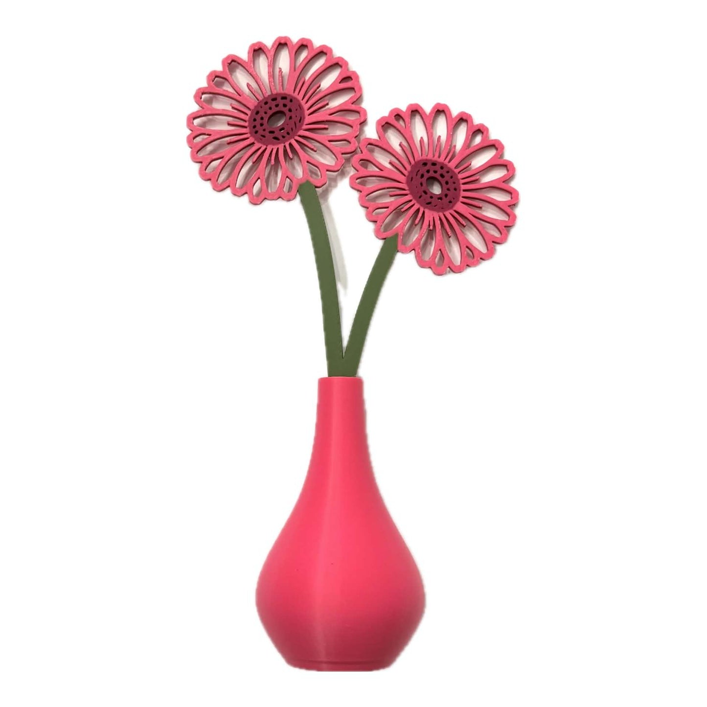 DWAYNSKI.3D - GERBERA PINK- MAGNETIC BUD VASE WITH PRINTED FLOWER STEM