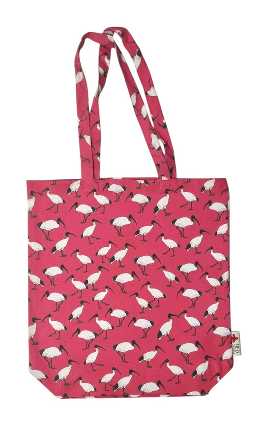RED PARKA - AUSTRALIAN IBIS - Pattern Tote Bag